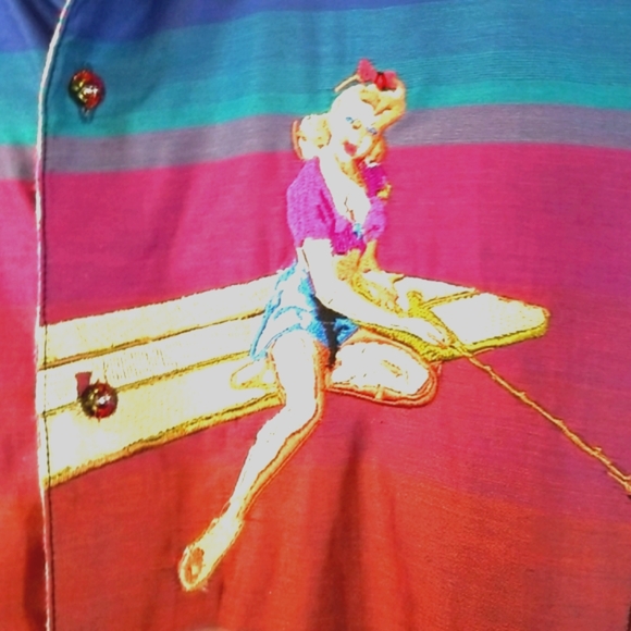 ROBERT GRAHAM Ltd Ed  #382 /#815 SHEEN Rubber Duckies Shark RG Dress LS Shirt - Picture 6 of 15